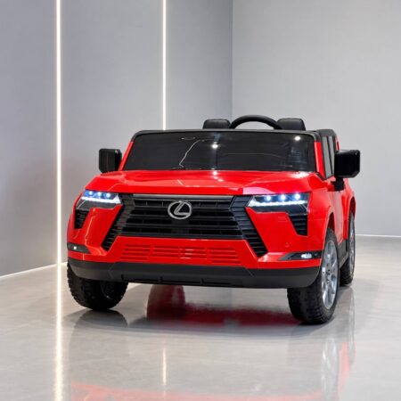Дитячий електромобіль Lexus LX 200 з м'яким сидінням та пультом керування, червоний