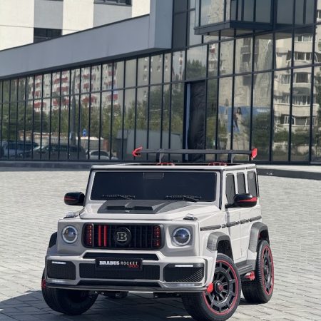 Детский электромобиль Bambi Mercedes Brabus со спойлером полноприводный, серый