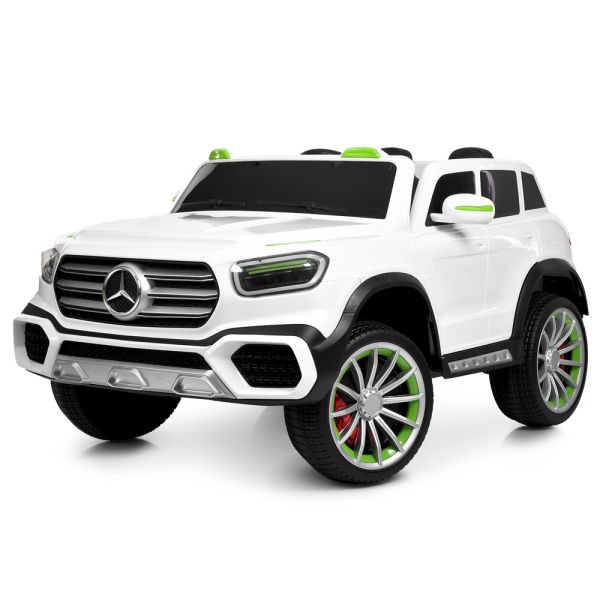 Дитячий електромобіль Bambi Mercedes з EVA-колесами та пультом керування, білий