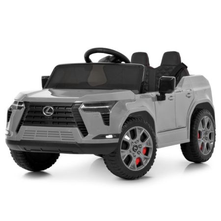 Дитячий електромобіль Lexus LX з шкіряним сидінням та пультом керування, сірий