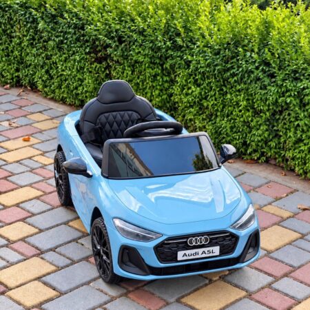 Детский электромобиль Bambi Audi Q3 одноместный с кожаным сиденьем, синий