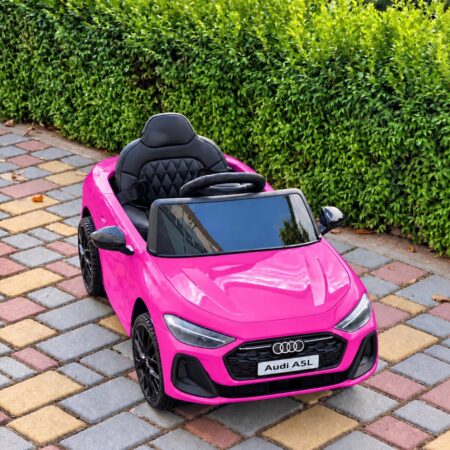 Детский электромобиль Bambi Audi Q3 одноместный с кожаным сиденьем, розовый