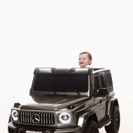 Дитячий двомісний повнопривідний електромобіль Bambi Mercedes G63, до 80 кг, сірий