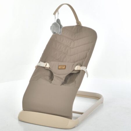 Дитячий Баунсер Vanilla Beige з люлькою та двоточковим паском, бежевий