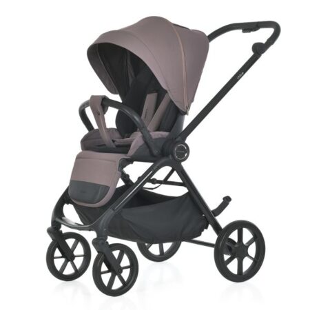 Детская коляска CHLOE Night Black с доп.отсеком, коричневый